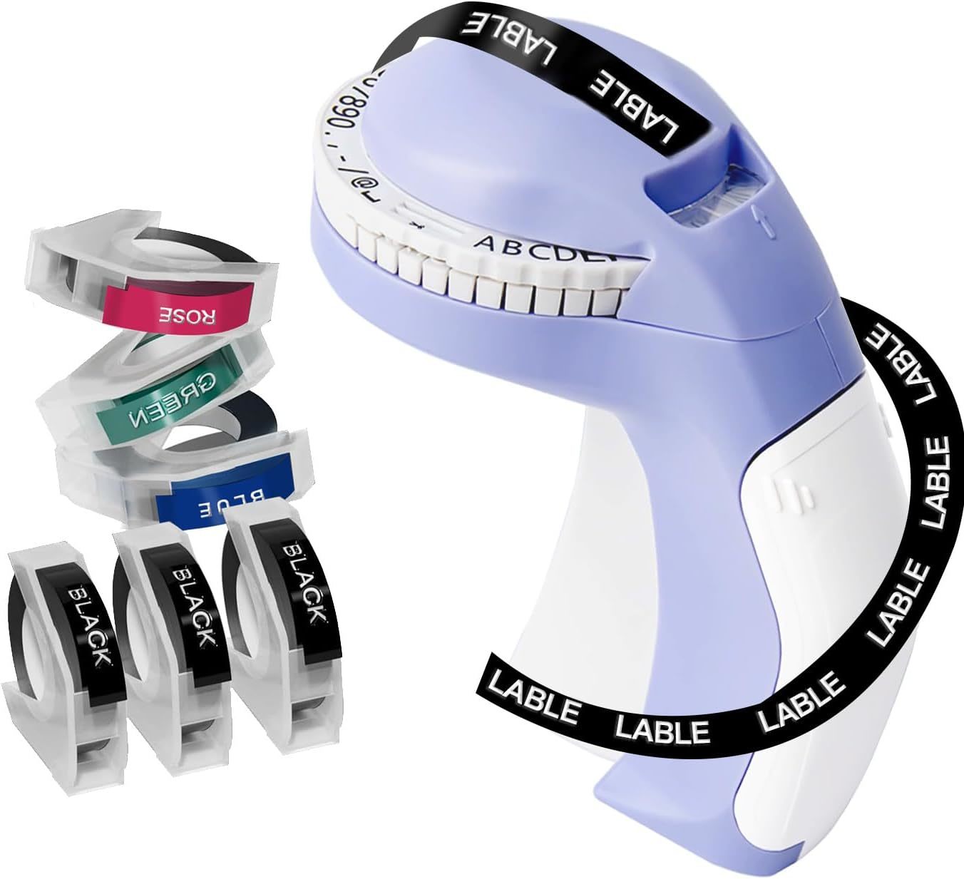 Embossing Label Maker With 6 Tapes, 3D Embosser Handheld Label Machine, ... - $37.99