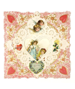 Antique Victorian Die Cut Paper Lace Valentine Card Embossed *11 - $38.03 CAD