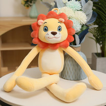 Hanging Hook and Loop Hand Monkey Plush Toys Stuffed Lion Tiger Animal Knitted B - £16.45 GBP