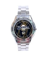 Milwaukee Brewers MLB Stainless Steel Analogue Men’s Watch Gift - £23.95 GBP