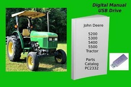 John Deere 5200 5300 5400 5500 Tractor Parts Catalog See Description PC2332 - £19.57 GBP