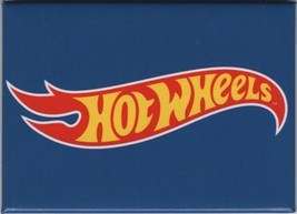 Hot Wheels Die-Cast Toys Logo on Blue Refrigerator Magnet NEW UNUSED - $3.99