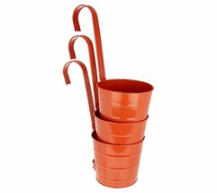 Barbara King Set of 3 Metal Bucket Hanging Planters - £38.74 GBP