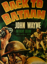 Back to Bataan - John Wayne / Anthony Quinn  - Movie Poster - Framed Picture 11" - $32.50