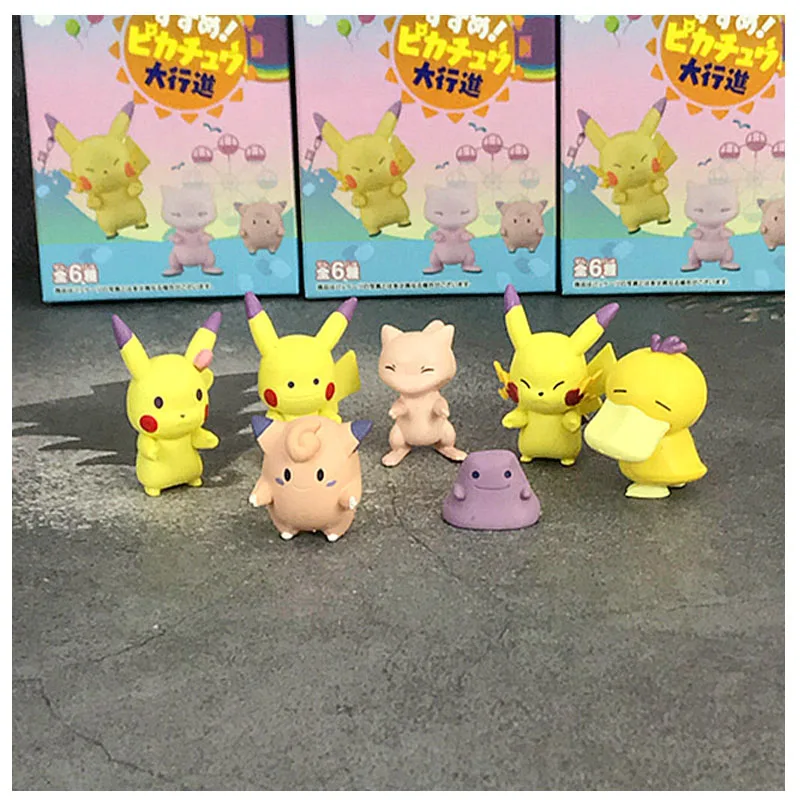 Pokemon Action Figure Series Electric Shock Pikachu Ditto Mew Clefairy Psyduck - £22.64 GBP