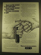1980 ARCO Oil Ad - Some Say Answer is Oil Exploration - $18.49