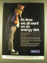 1980 ARCO Oil Ad - Time we All Went on an Energy Diet - $18.49
