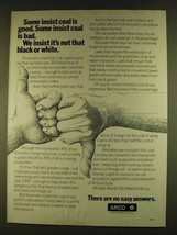 1980 ARCO Oil Ad - Some Insist Coal Is Good - $18.49