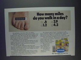 1980 Dr. Scholl&#39;s Foot Care Ad - How Many Miles - £14.78 GBP