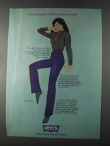 1980 Levi's Womenswear Stretch Denim Pants and Shirt Ad - $18.49