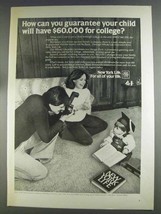 1980 New York Life Insurance Ad - $60,000 for College? - £14.85 GBP