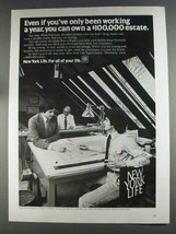 1980 New York Life Insurance Ad - $100,000 Estate - £14.50 GBP