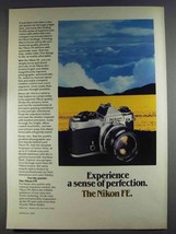 1980 Nikon FE Camera Ad - A Sense of Perfection - $18.49