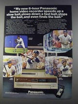 1980 Panasonic PV-1750 VHS Recorder Ad - Reggie Jackson - $18.49