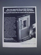 1980 Panasonic RN-006A Microcassette Recorder Ad - $18.49