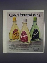 1980 Cutex Nail Polish Remover Ad - #1 for Unpolishing - £14.44 GBP