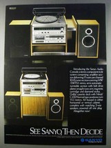 1980 Sanyo UMC9003 Audio Console Ad - Decide - £14.54 GBP