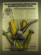1980 Texaco Lead-free Gasohol Ad - Make Go Further - £14.54 GBP