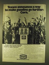 1980 Texaco Lead-free Gasohol Ad - Corn - £14.55 GBP