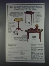 1980 The Bombay Company Ad - English Muffin Table - £14.78 GBP