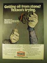 1980 Texaco Oil Ad - Getting Oil From Stone - £14.53 GBP