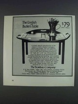 1980 The Bombay Company English Butler&#39;s Table Ad - £14.09 GBP