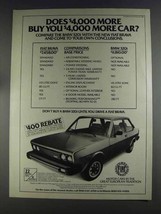 1980 Fiat Brava Ad - Does $4,000 More Buy More - £14.76 GBP