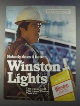 1980 Winston Lights Cigarettes Ad - Nobody Does Better - $18.49