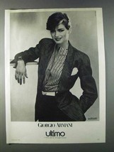 1980 Giorgio Armani Fashion Ad - Ultimo - $18.49