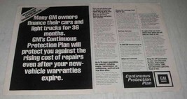 1980 GM Continuous Protection Plan Ad - Many Owners - $18.49