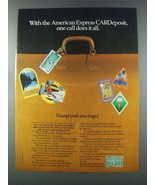 1981 American Express CARDeposit Ad - Does It All - £14.78 GBP