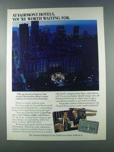 1981 American Express Card Ad - At Fairmont Hotels - £14.50 GBP