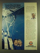 1980 Gulf Oil Ad - Future of Solar Energy - £14.55 GBP