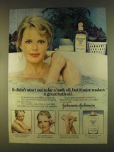 1980 Johnson & Johnson Baby Oil Ad - Didn't Start Out - £14.78 GBP