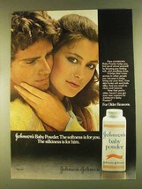 1980 Johnson&#39;s Baby Powder Ad - The Softness - £14.55 GBP