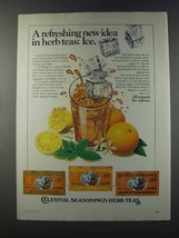 1981 Celestial Seasonings Iced Delight Herb Tea Ad - £14.50 GBP
