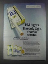 1980 L&amp;M Cigarettes Ad - A Natural - £14.77 GBP