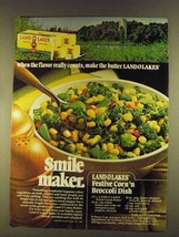 1980 Land O Lakes Butter Ad - Festive Corn &#39;n Broccoli - £14.44 GBP