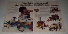 1981 Fisher-Price Toy Ad - Farm, House, Garage, JetPort - £14.77 GBP