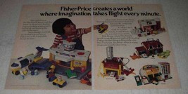 1981 Fisher-Price Toy Ad - Farm, House, Garage, JetPort - £14.30 GBP