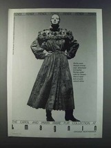 1981 Fendi Mocha Dyed Russian Ermine Coat Ad - $18.49