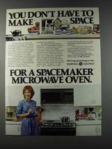 1981 General Electric Spacemaker Microwave Oven Ad - $18.49