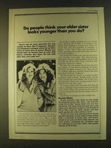 1980 Oil of Olay Ad - Older Sister Looks Younger - £14.55 GBP