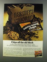 1981 Hershey's Semi-sweet chips Ad - Off the Old Block - $18.49
