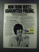 1981 Hertz Rent-a-Car Ad - Guaranteed Pricing - £14.78 GBP