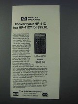 1981 Hewlett-Packard HP-41CV Calculator Ad - Convert - £14.44 GBP