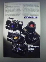 1980 Olympus OM-1, OM-2, OM-10 and XA Cameras Ad - £14.87 GBP