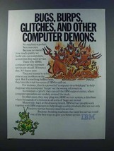 1981 IBM Computers Ad - Bugs, Burps, Glitches - $18.49