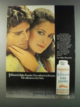 1981 Johnson &amp; Johnson Baby Powder Ad - Softness - £14.55 GBP