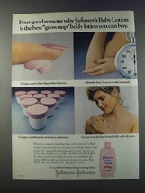 1981 Johnson & Johnson Baby Lotion Ad - Best Grownup - £14.78 GBP